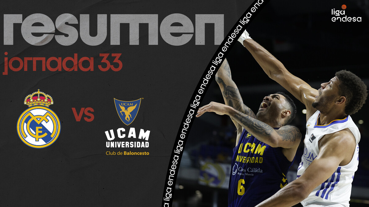 Resumen Real Madrid 90 - UCAM Murcia 69 (J33)