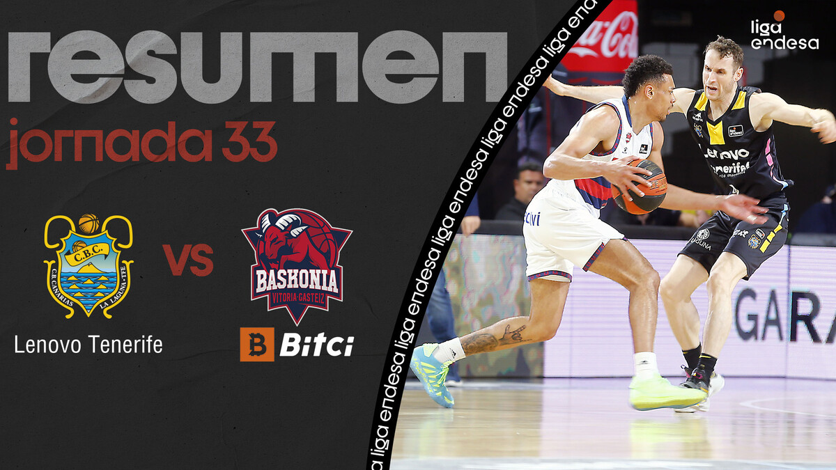 Resumen Lenovo Tenerife 78 - Bitci Baskonia 91 (J33)