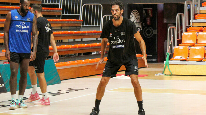 Javier Beirán, en pretemporada con el Carplus Fuenlabrada