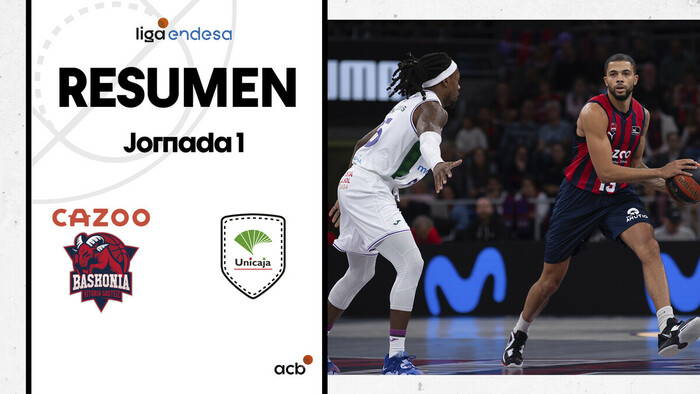 Resumen Cazoo Baskonia 103 - Unicaja 89 (J1)