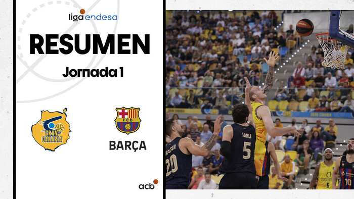 Resumen Gran Canaria 88 - Barça 85 (J1)