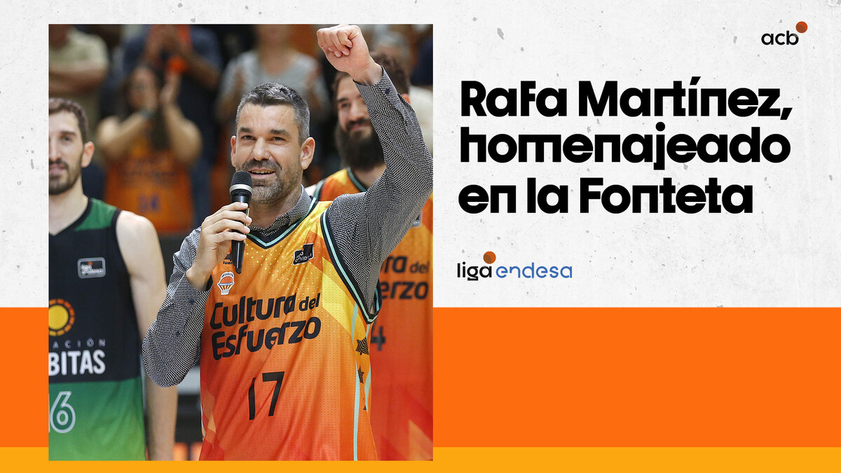 Rafa Martínez: homenaje y retirada de su camiseta del Valencia Basket