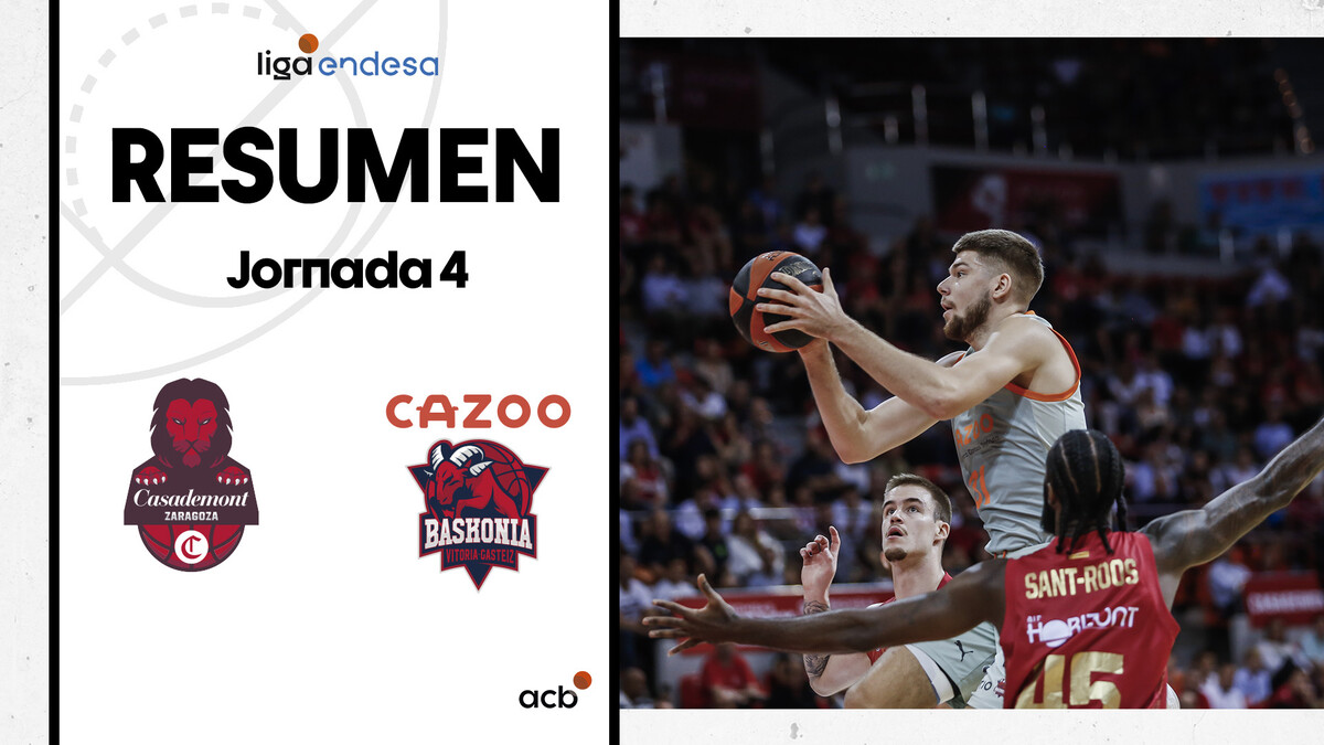 Resumen Casademont Zaragoza 83 - Cazoo Baskonia 97 (J4)