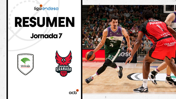 Resumen Unicaja 94 - Coviran Granada 68 (J7)