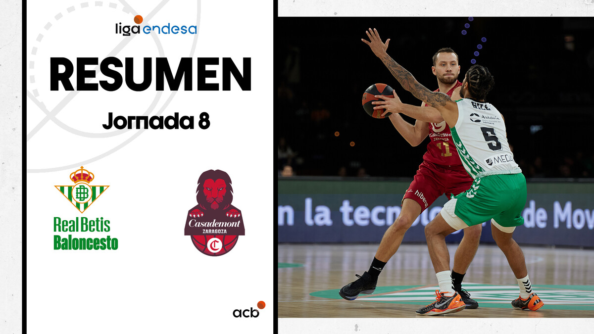 Resumen Real Betis Baloncesto 67 - Casademont Zaragoza 83 (J8)