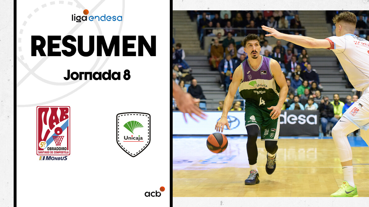 Resumen Monbus Obradoiro 86 - Unicaja 87 (J8)