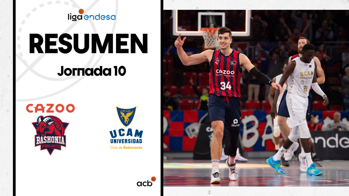 Resumen Cazoo Baskonia 102 - UCAM Murcia 73 (J10)