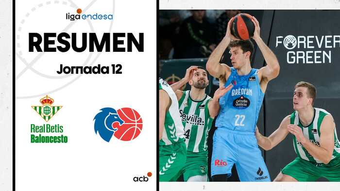 Resumen Real Betis Baloncesto 84 - Río Breogán 89 (J12)