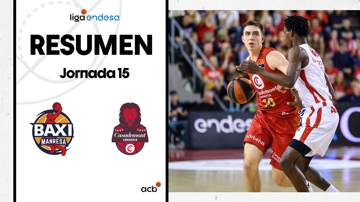 Resumen BAXI Manresa 65 - Casademont Zaragoza 72 (J15)