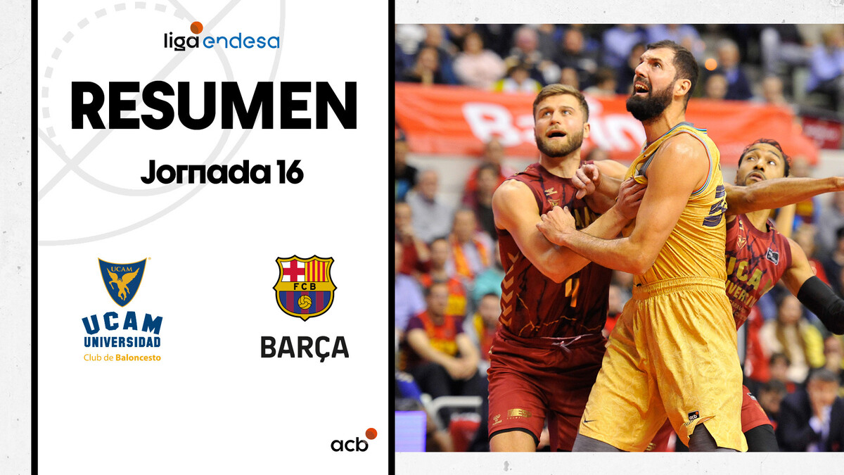 Resumen UCAM Murcia 72 - Barça 86 (J16)