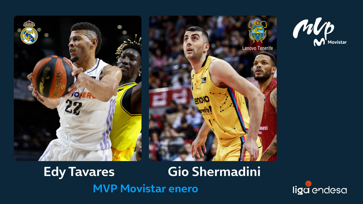 MVP Movistar de enero: Shermadini y Tavares comparten honores