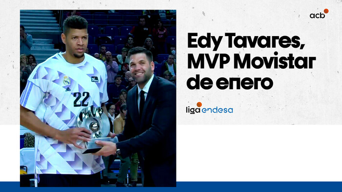 Tavares recibe el MVP Movistar de enero