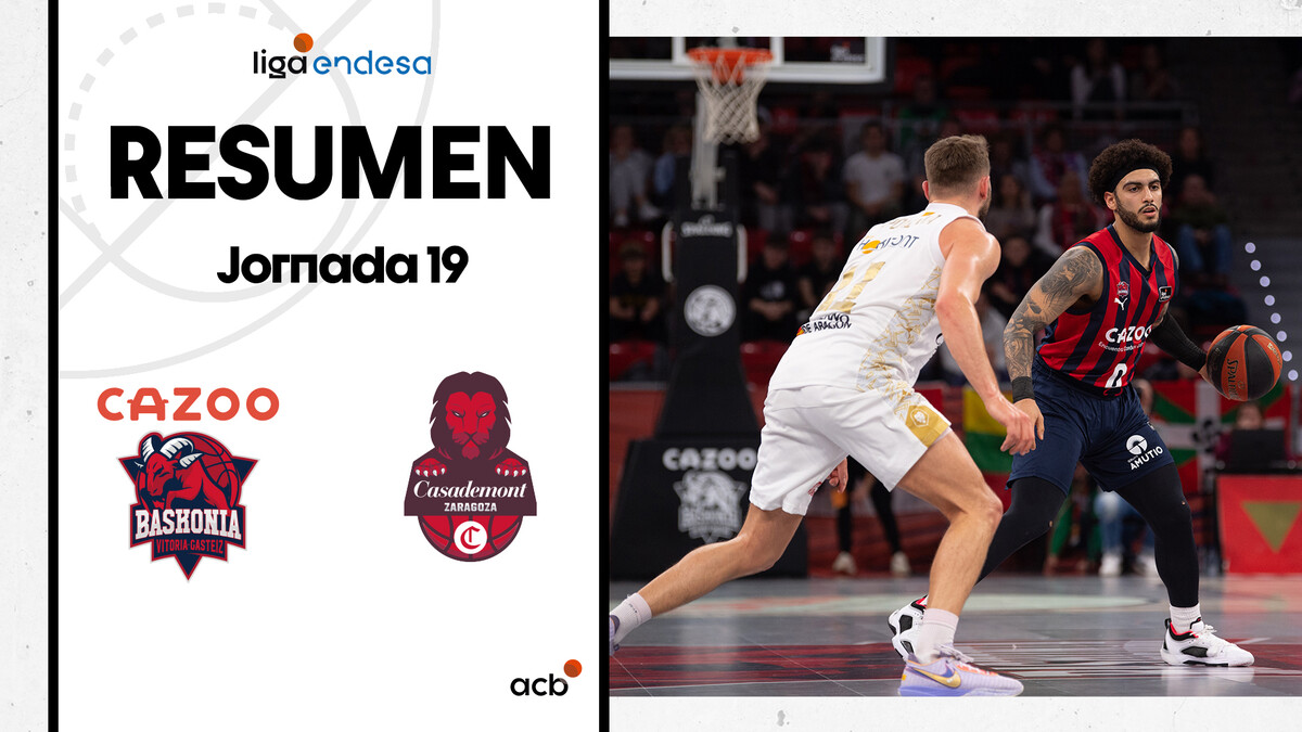 Resumen Cazoo Baskonia 91 - Casademont Zaragoza 79 (J19)