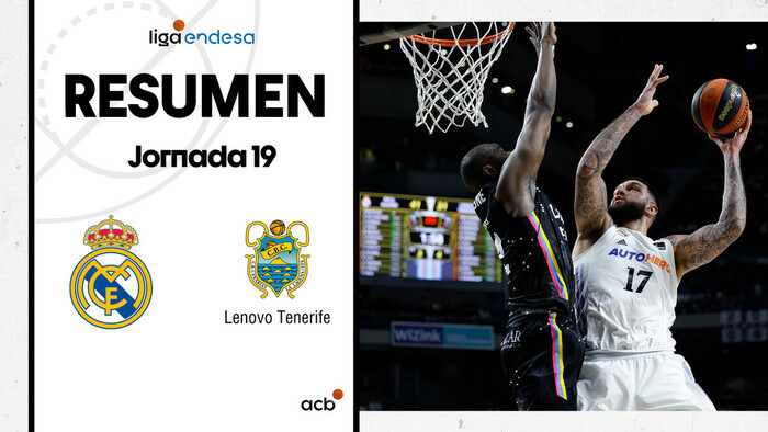 Resumen Real Madrid 88 - Lenovo Tenerife 77 (J19)