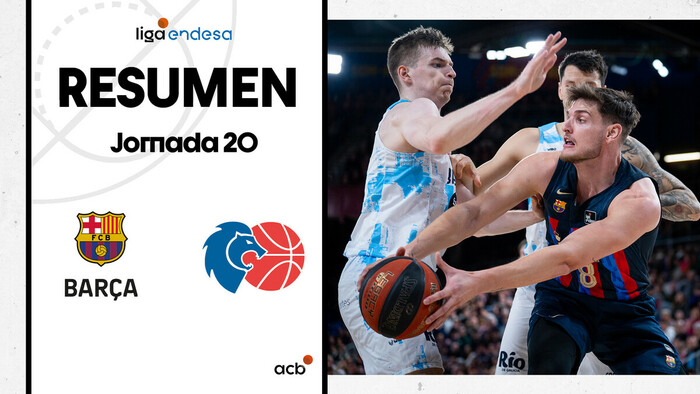 Resumen Barça 82 - Río Breogán 54 (J20)