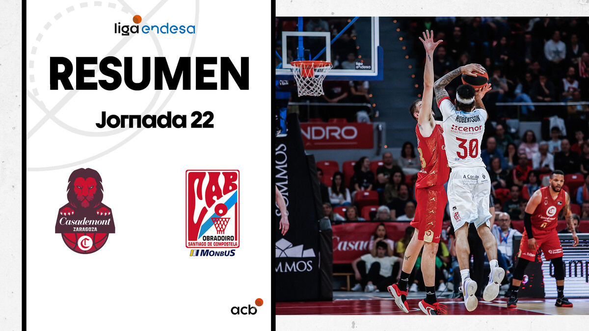 Resumen Casademont Zaragoza 78 - Monbus Obradoiro 79 (J22)