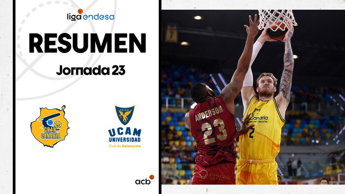 Resumen Gran Canaria 107 - UCAM Murcia 89 (J23)