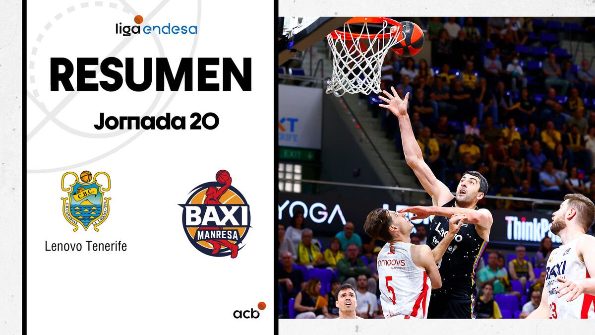 Resumen Lenovo Tenerife 100 - BAXI Manresa 87 (J20)