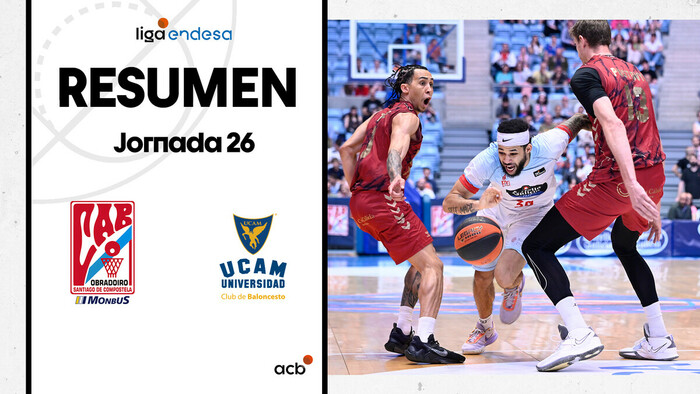 Resumen Monbus Obradoiro 81 - UCAM Murcia 79 (J26)