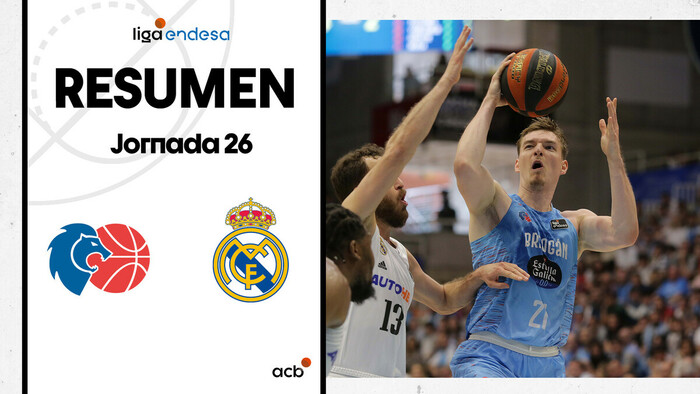 Resumen Río Breogán 96 - Real Madrid 72 (J26)