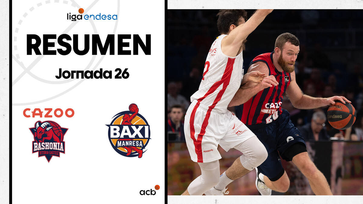 Resumen Cazoo Baskonia 107 - BAXI Manresa 92 (J26)