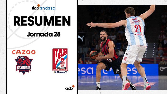 Resumen Cazoo Baskonia 110 - Monbus Obradoiro 94 (J28)