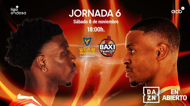 DAZN: UCAM Murcia-BAXI, gratis