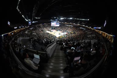 Vista angular del Roig Arena durante la Copa del Rey de la acb 2026