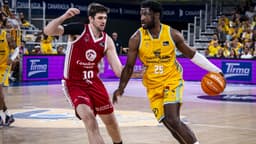 Lance de juego del encuentro entre Dreamland Gran Canaria y Casademont Zaragoza