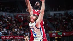 Momento del Casademont Zaragoza-Valencia Basket