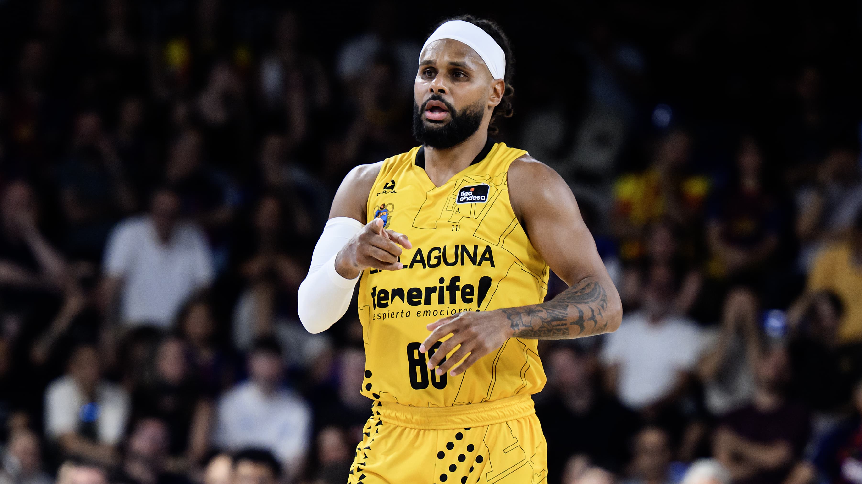 Patty Mills, en un parón del juego