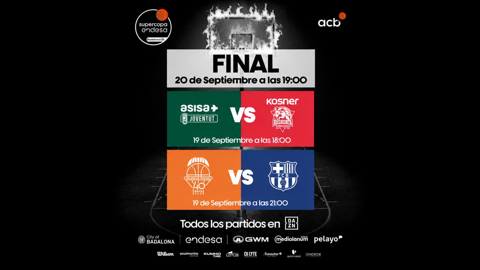 Horarios de la Supercopa Endesa Badalona 2026