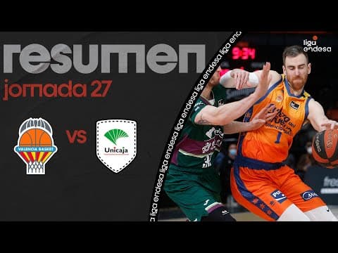 Resumen Valencia Basket 90 - Unicaja 75 (J27)