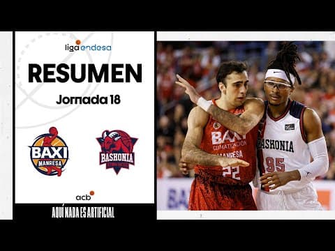 Resumen BAXI Manresa 82 - Baskonia 90 (J18)