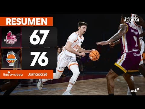 Resumen Hiopos Lleida 67 - Valencia Basket 76 (J28)