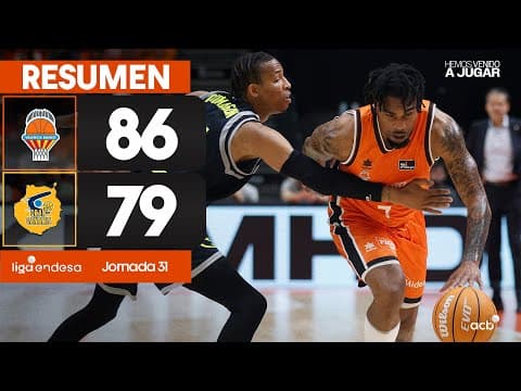 Resumen Valencia Basket 86 - Dreamland Gran Canaria 79 (J31)