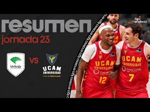 Resumen Unicaja 87 - UCAM Murcia 88 (J23)