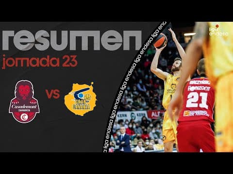 Resumen Casademont Zaragoza 76 - Gran Canaria 86 (J23)
