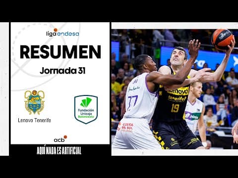 Resumen Lenovo Tenerife 87 - Unicaja 86 (J31)