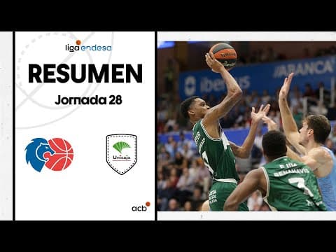 Resumen Río Breogán 74 - Unicaja 90 (J28)