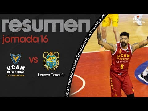 Resumen UCAM Murcia 88 - Lenovo Tenerife 86 (J16)