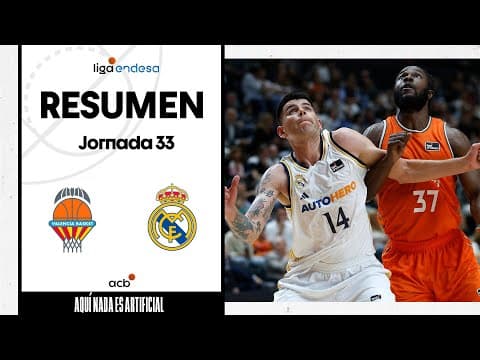 Resumen Valencia Basket 99 - Real Madrid 93 (J33)