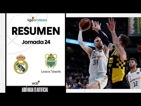 Resumen Real Madrid 80 - Lenovo Tenerife 78 (J24)