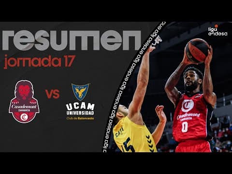 Resumen Casademont Zaragoza 91 - UCAM Murcia 78 (J17)