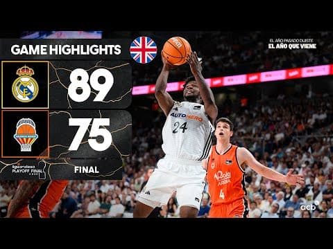 Resumen Real Madrid 89 - Valencia Basket 75 (1º Playoff Final)