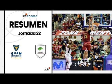 Resumen UCAM Murcia 85 - Unicaja 80 (J22)