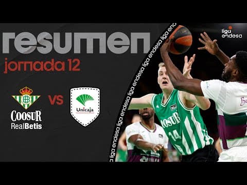 Resumen Coosur Betis 73 - Unicaja 79 (J12)