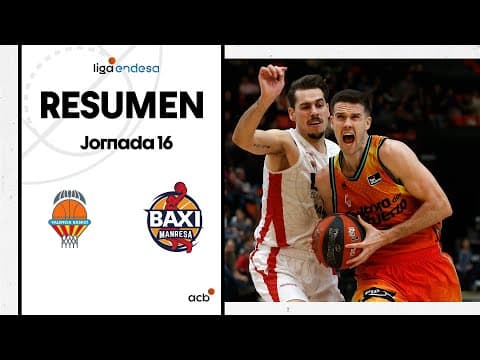 Resumen Valencia Basket 103 - BAXI Manresa 92 (J16)