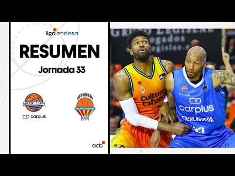 Resumen Carplus Fuenlabrada 75 - Valencia Basket 93 (J33)
