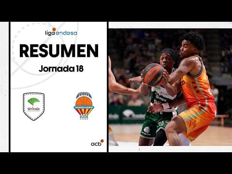 Resumen Unicaja 102 - Valencia Basket 86 (J18)